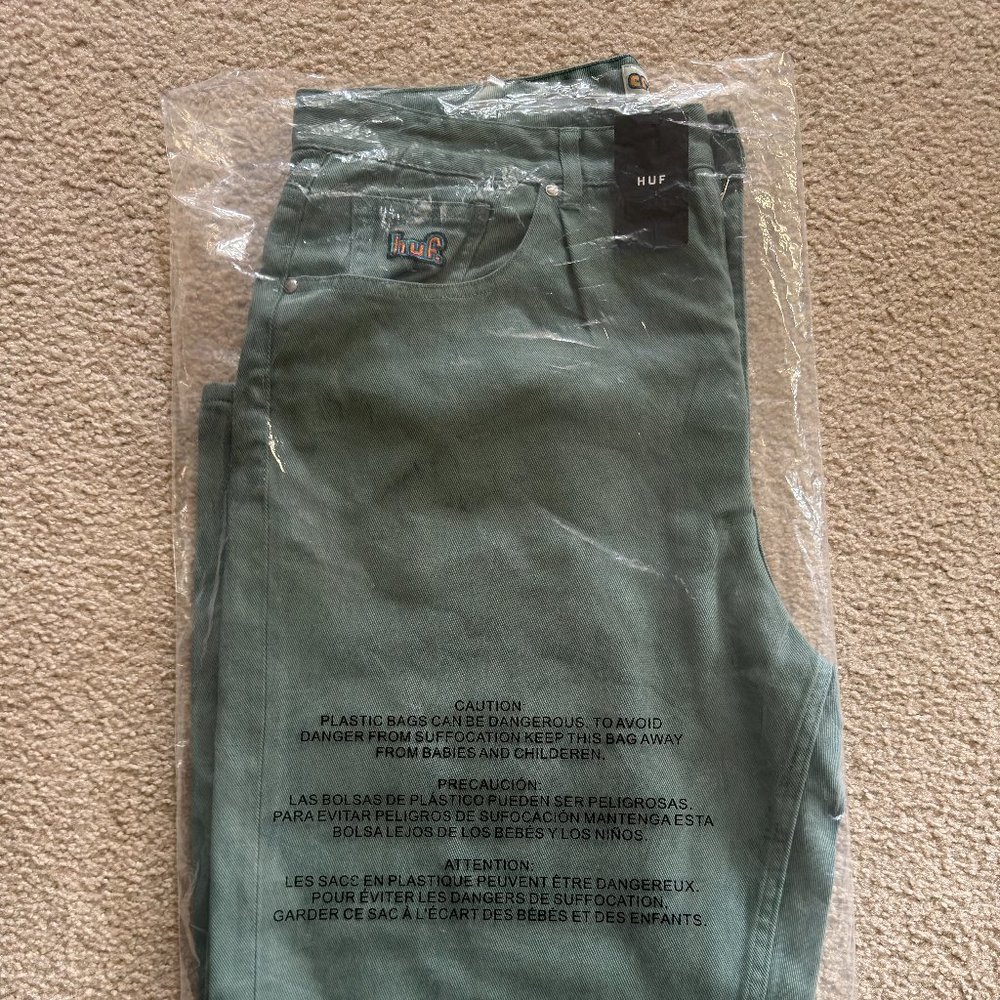 HUF BRAD CROMER PANTS SIZE 36'' SAGE